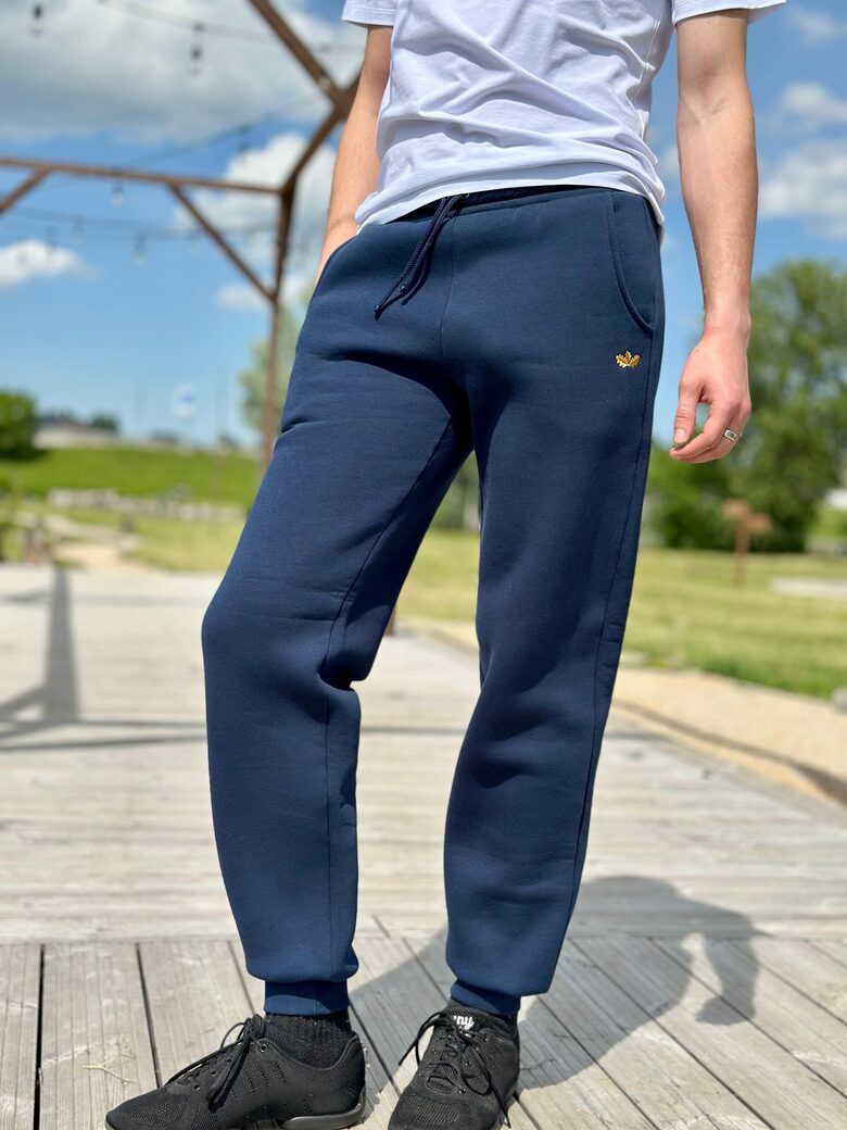 Unisex deep blue sweatpants "Water"